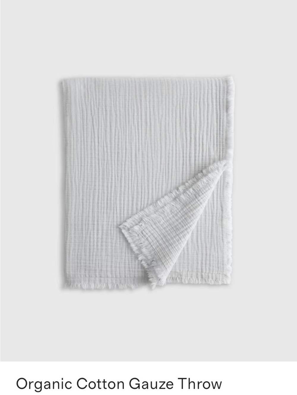 Organic Cotton Gauze Throw - Brand New
